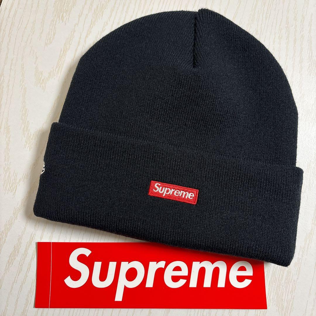 Supreme NEW ERA ニット帽　ビーニー　Sロゴ ブラック　黒
