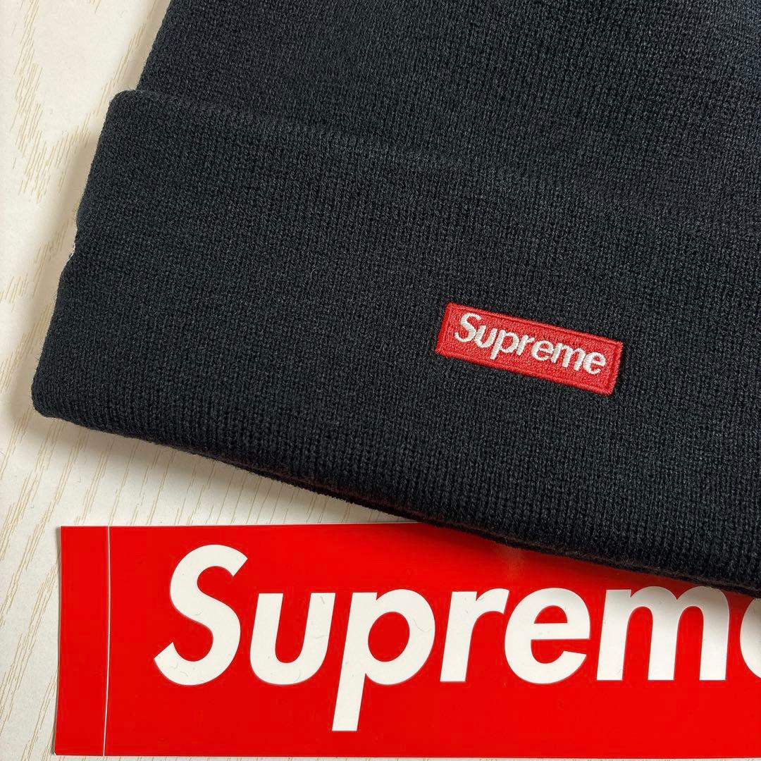 Supreme NEW ERA ニット帽　ビーニー　Sロゴ ブラック　黒