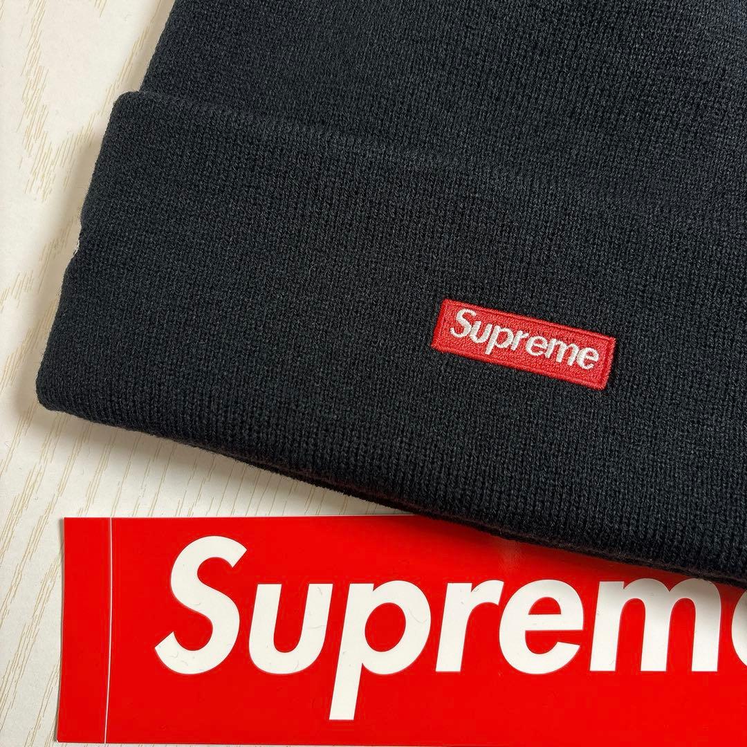Supreme NEW ERA ニット帽　ビーニー　Sロゴ ブラック　黒