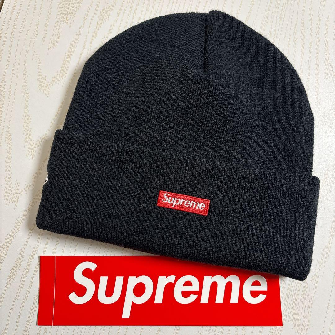 Supreme NEW ERA ニット帽　ビーニー　Sロゴ ブラック　黒