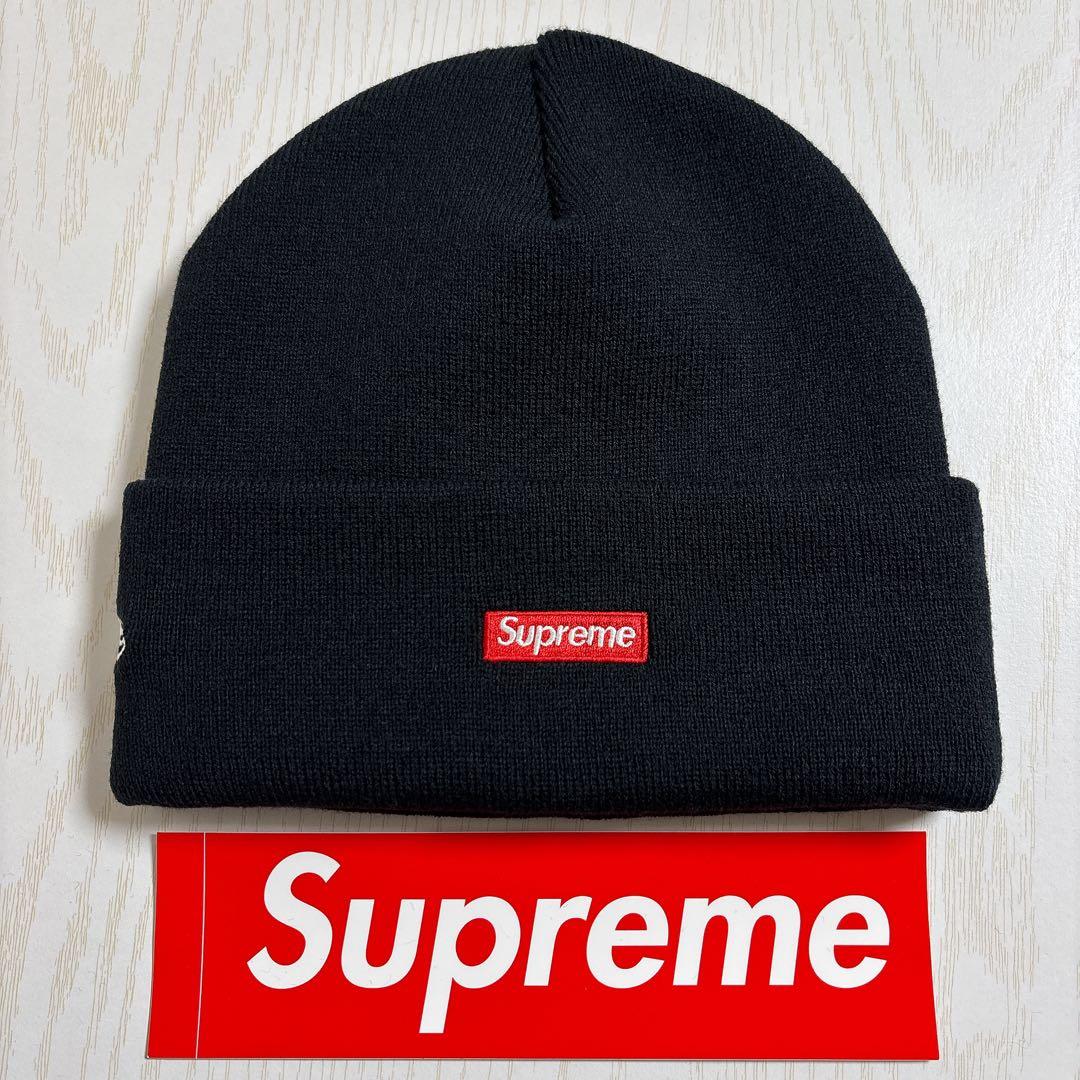 Supreme NEW ERA ニット帽　ビーニー　Sロゴ ブラック　黒