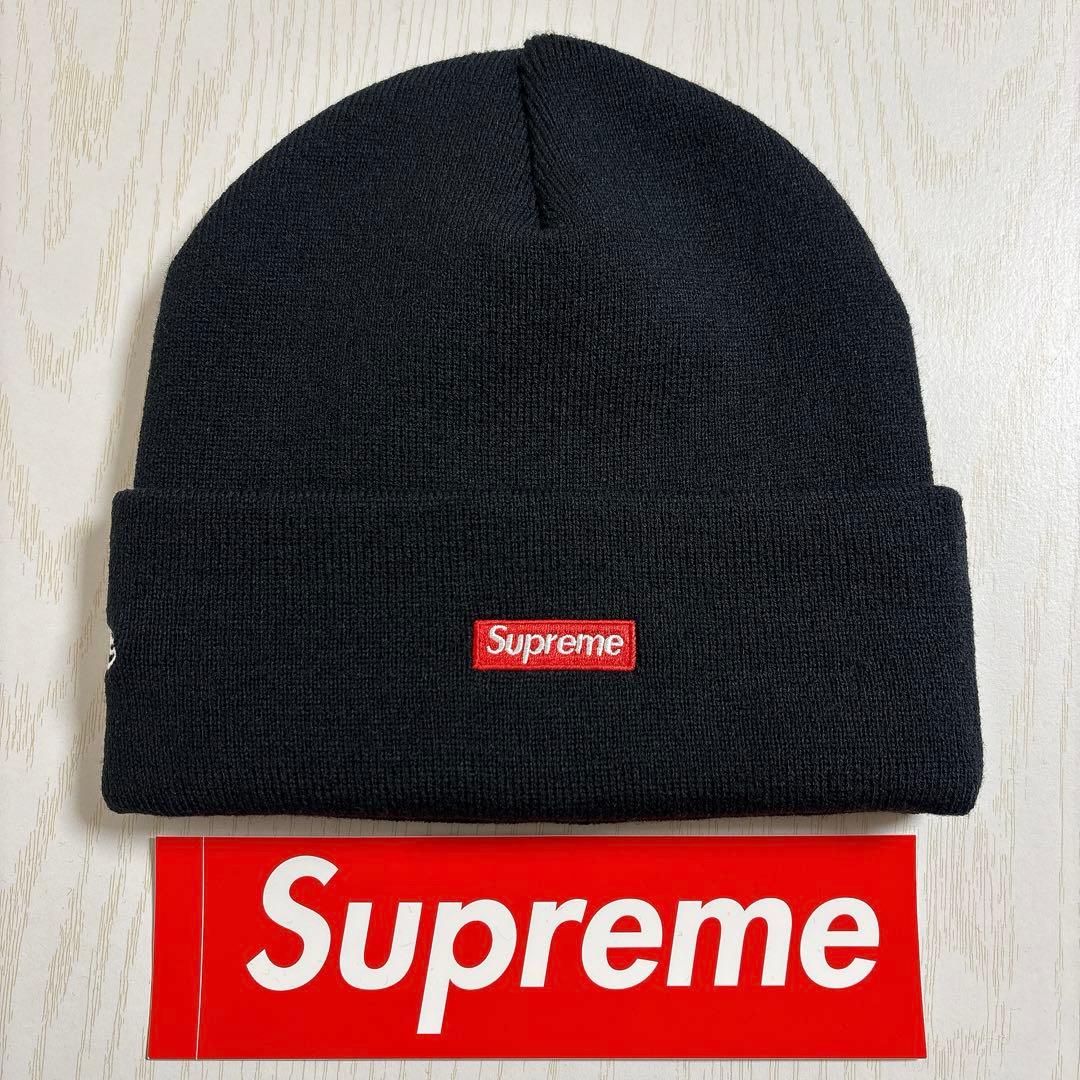 Supreme NEW ERA ニット帽　ビーニー　Sロゴ ブラック　黒