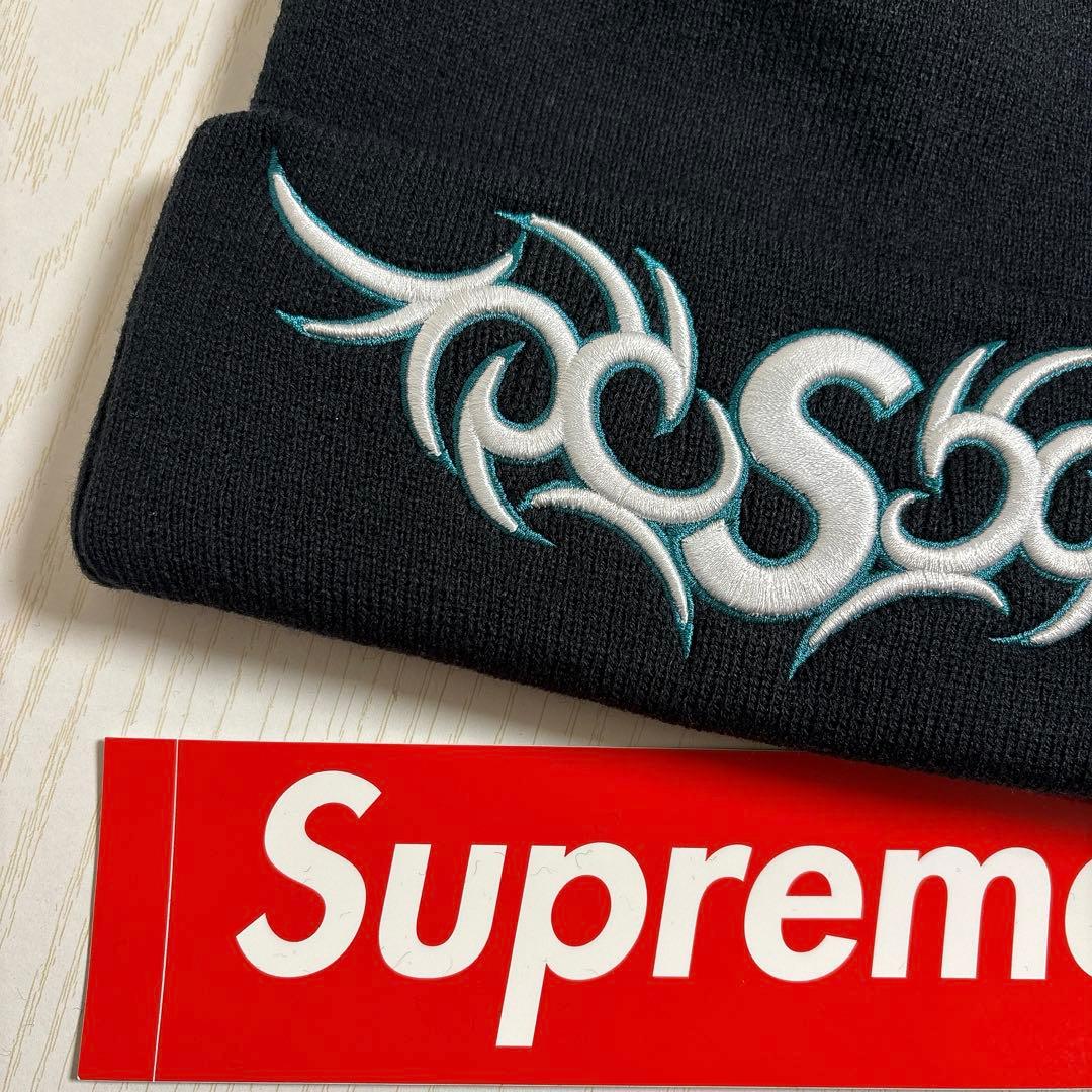 Supreme NEW ERA ニット帽　ビーニー　Sロゴ ブラック　黒
