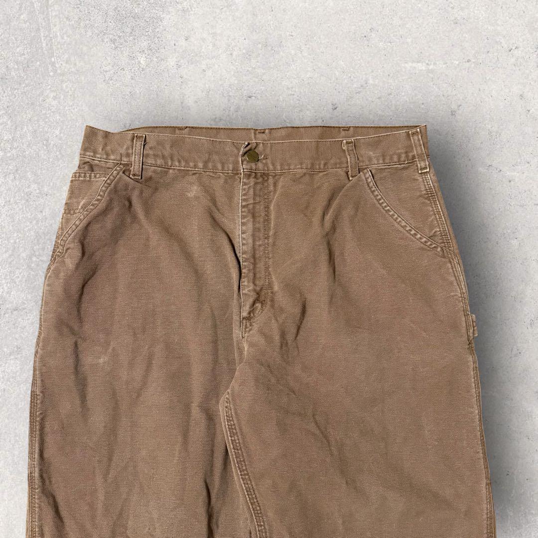 【カーハート】ワークパンツ　ペインターパンツ　38×36 茶色　ダック地　j