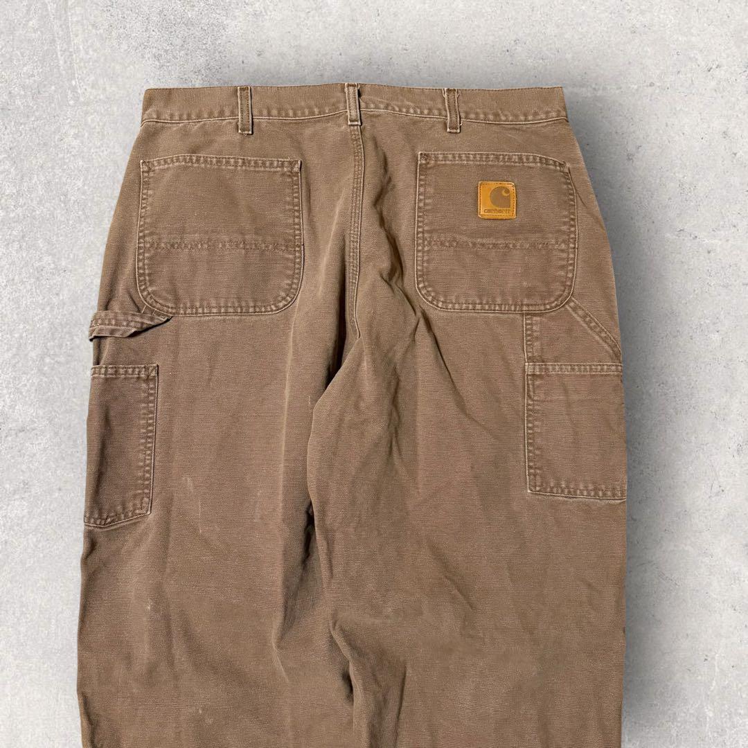 【カーハート】ワークパンツ　ペインターパンツ　38×36 茶色　ダック地　j
