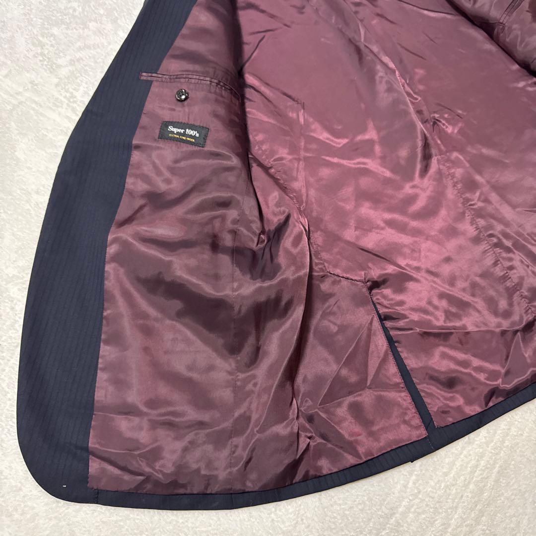 極美品 タケオキクチ セットアップ スーツ ストライプ 赤タグ 高級 2XL