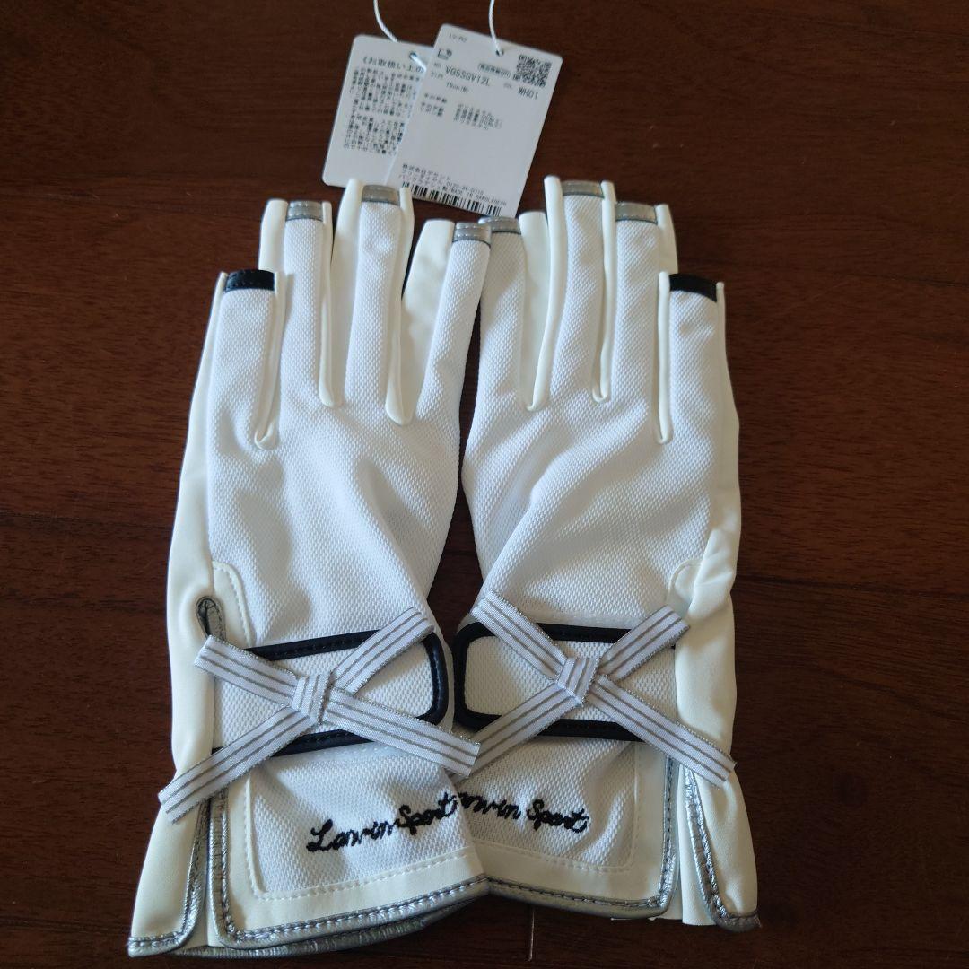 LANVIN SPORT ゴルフグローブ ホワイト