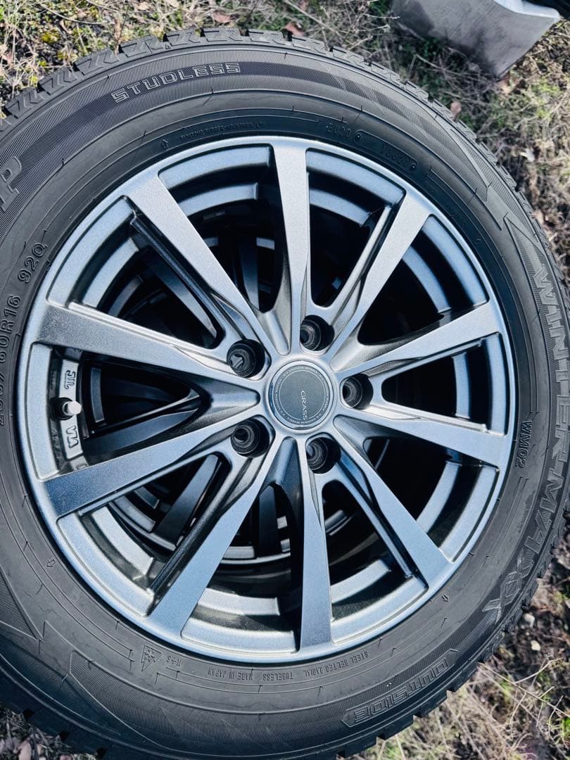 PCD100‼️スタッドレス付アルミホイール4本 DUNLOP 205/60R16