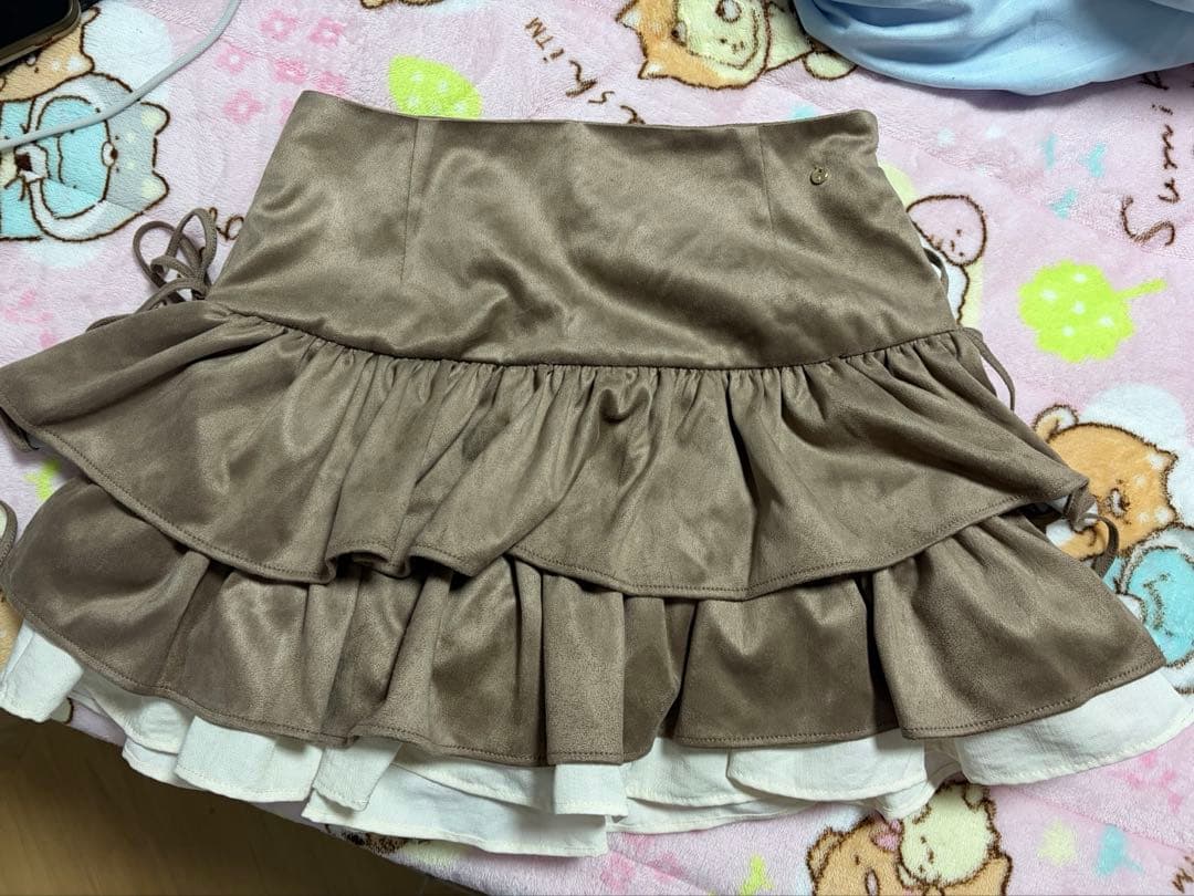 正規品 andmary Mel gather skirt brown sサイズ