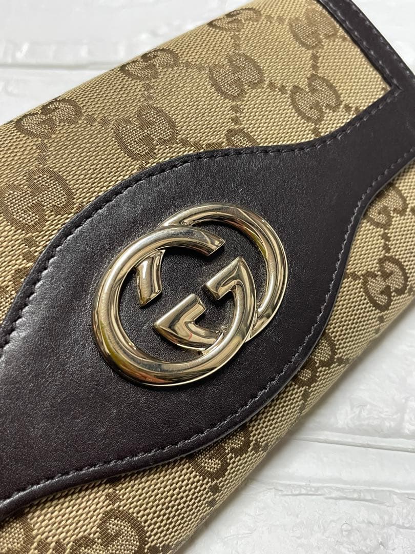 GUCCI グッチ GGキャンバス インターロッキング　長財布　❤︎