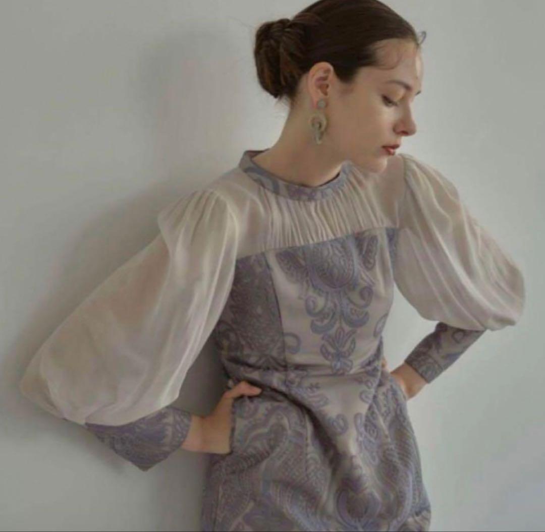 ANDRESD　ダマスクギャザードレス