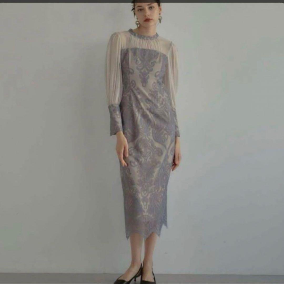 ANDRESD　ダマスクギャザードレス