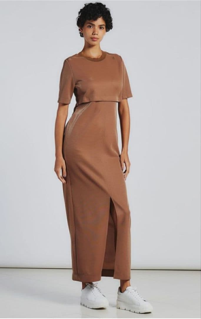 セール中【超美品】ダブスタESSENTIAL 黒ロングワンピ M