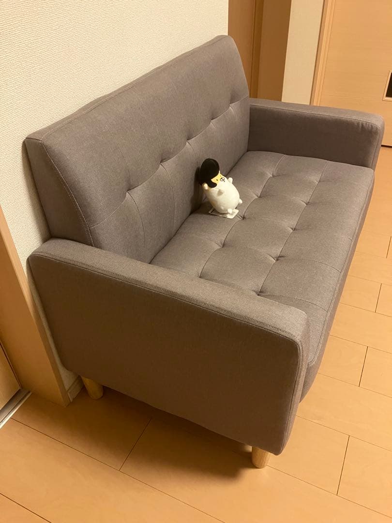 週末限定特価！ほぼ未使用！コンパクトサイズの2人掛けソファ　送料込み