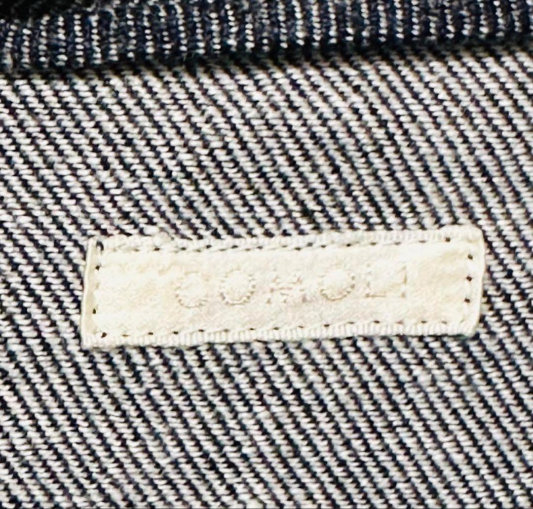 美品 コモリ テーラードジャケット ウールリネン シャツ デニム調 インディゴ