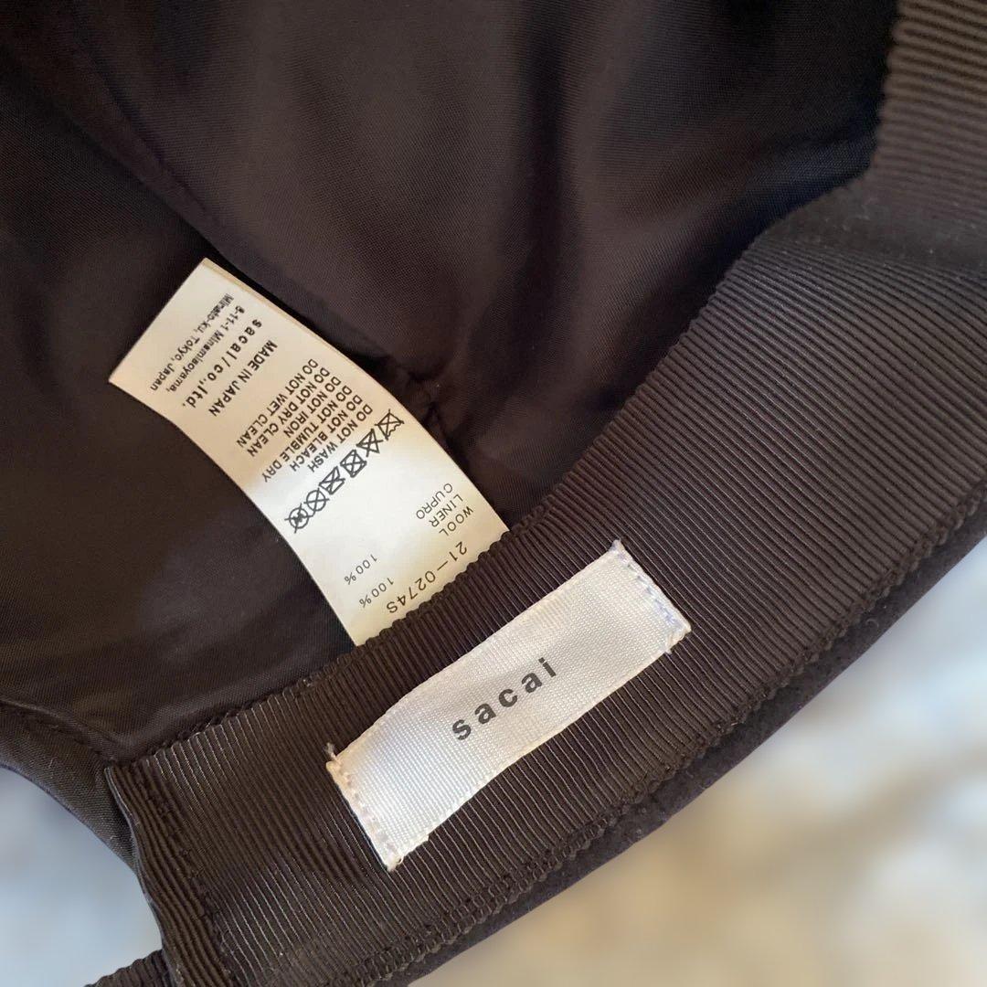 美品！　サカイ　ネイビー刺繍Sロゴ　キャップ