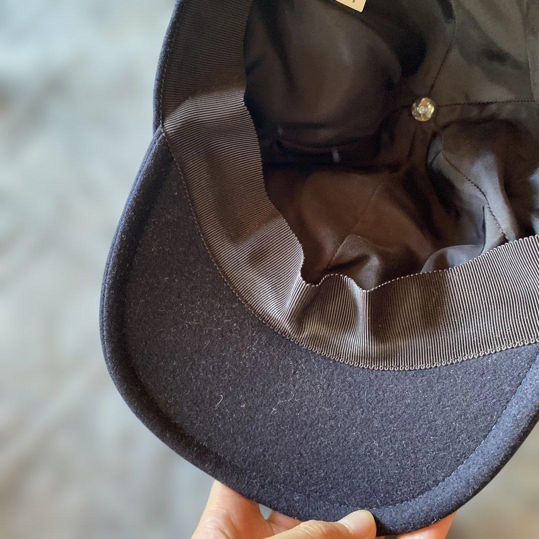 美品！　サカイ　ネイビー刺繍Sロゴ　キャップ