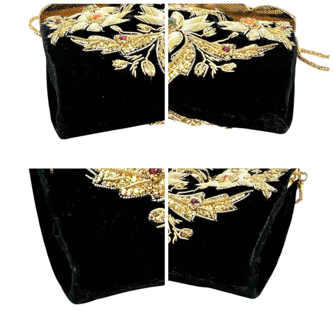 【美品】LUMY はしもと ルミー/ハンドバッグ ビーズバッグ パーティーバッグ