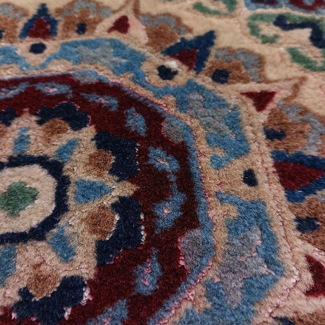 専用Y2617 ペルシャ絨毯 ナイン産 手織り ウール ラグ マット