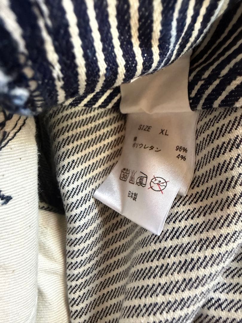 NATAL DESIGN ヒッコリーオーバーオール XL