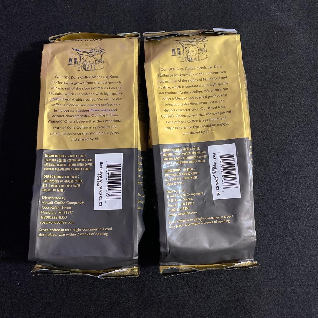  KONA コナコーヒー100% 豆タイプ2袋 粉2袋