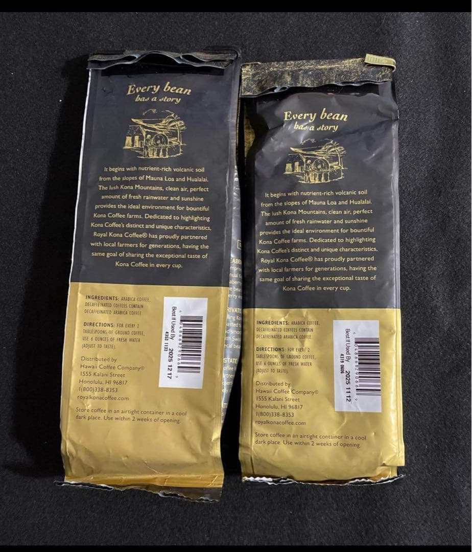  KONA コナコーヒー100% 豆タイプ2袋 粉2袋
