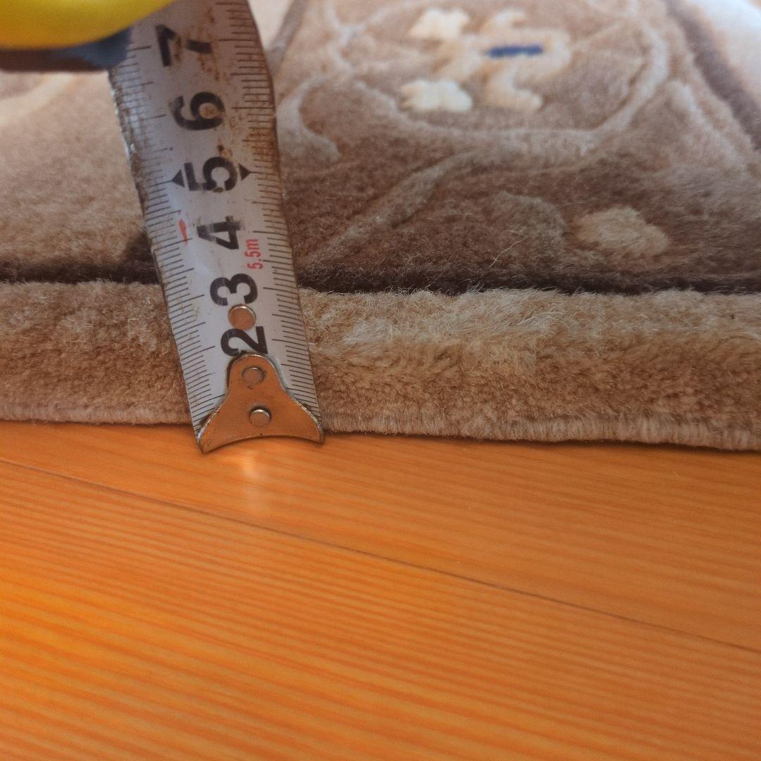 ◆ルパンヒデロウ◆ 天然色羊毛100% 中国段通 元宝緞通 90段