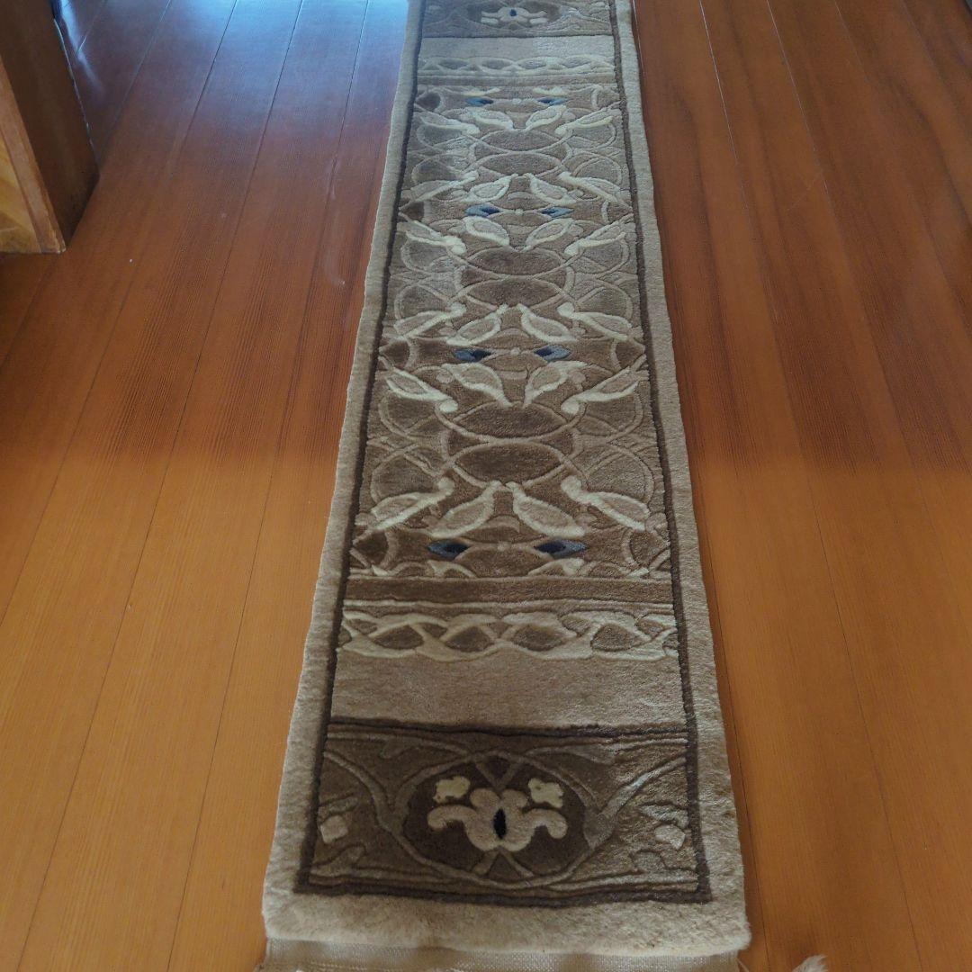 ◆ルパンヒデロウ◆ 天然色羊毛100% 中国段通 元宝緞通 90段