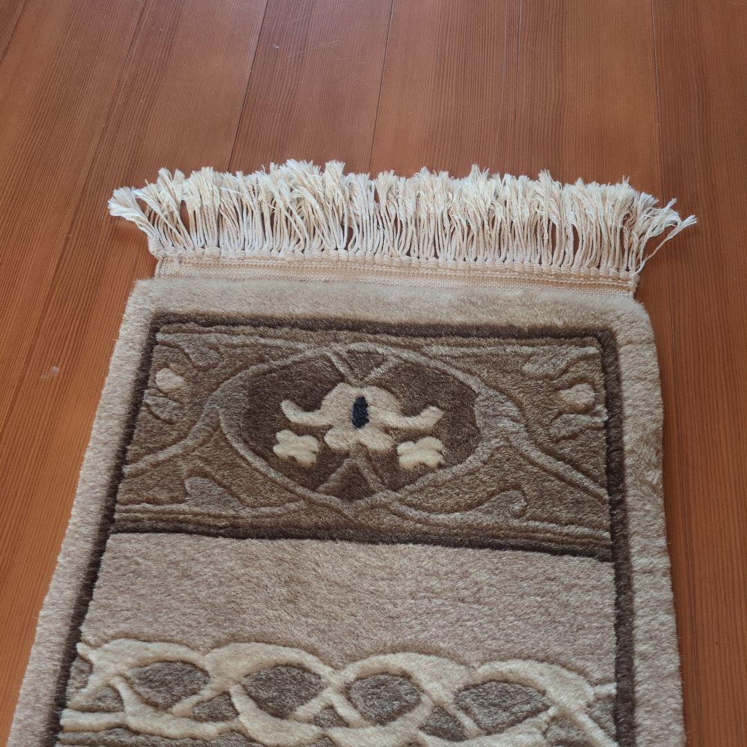 ◆ルパンヒデロウ◆ 天然色羊毛100% 中国段通 元宝緞通 90段