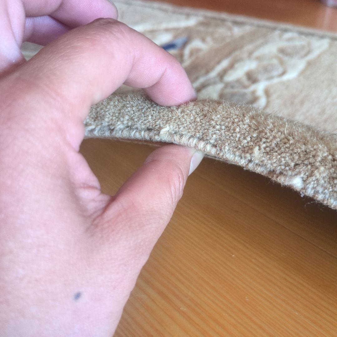 ◆ルパンヒデロウ◆ 天然色羊毛100% 中国段通 元宝緞通 90段