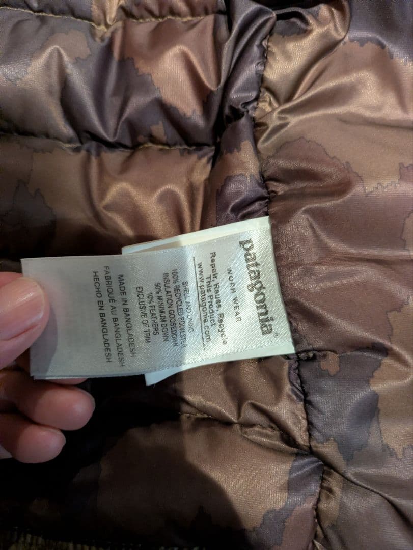 ※かかさま　patagonia ダウンジャケット オリーブ