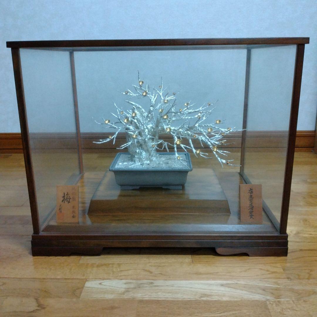 純銀　純金　梅　光則作