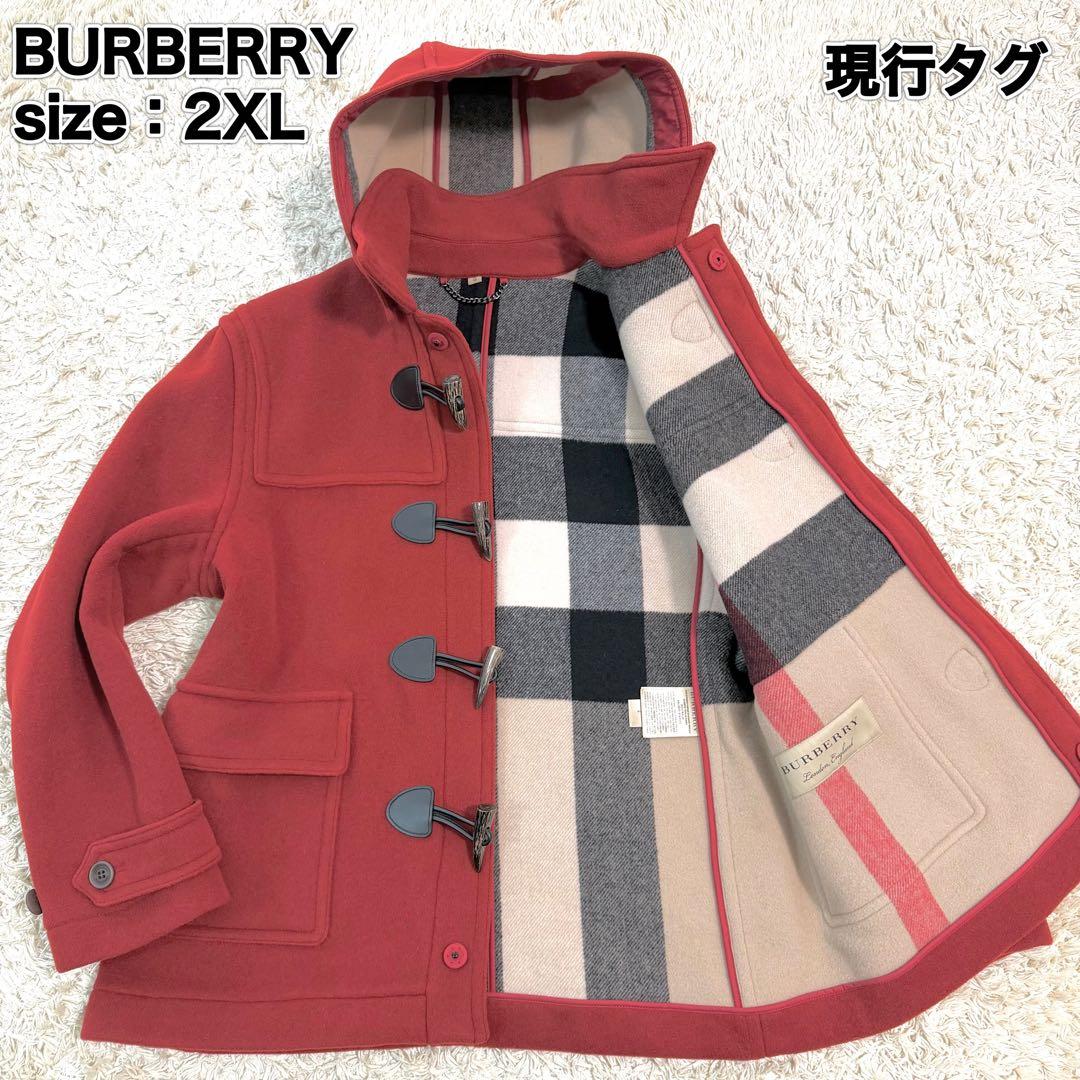 【希少サイズ2XL】　バーバリー ダッフルコート 現行タグ メガチェック　ウール