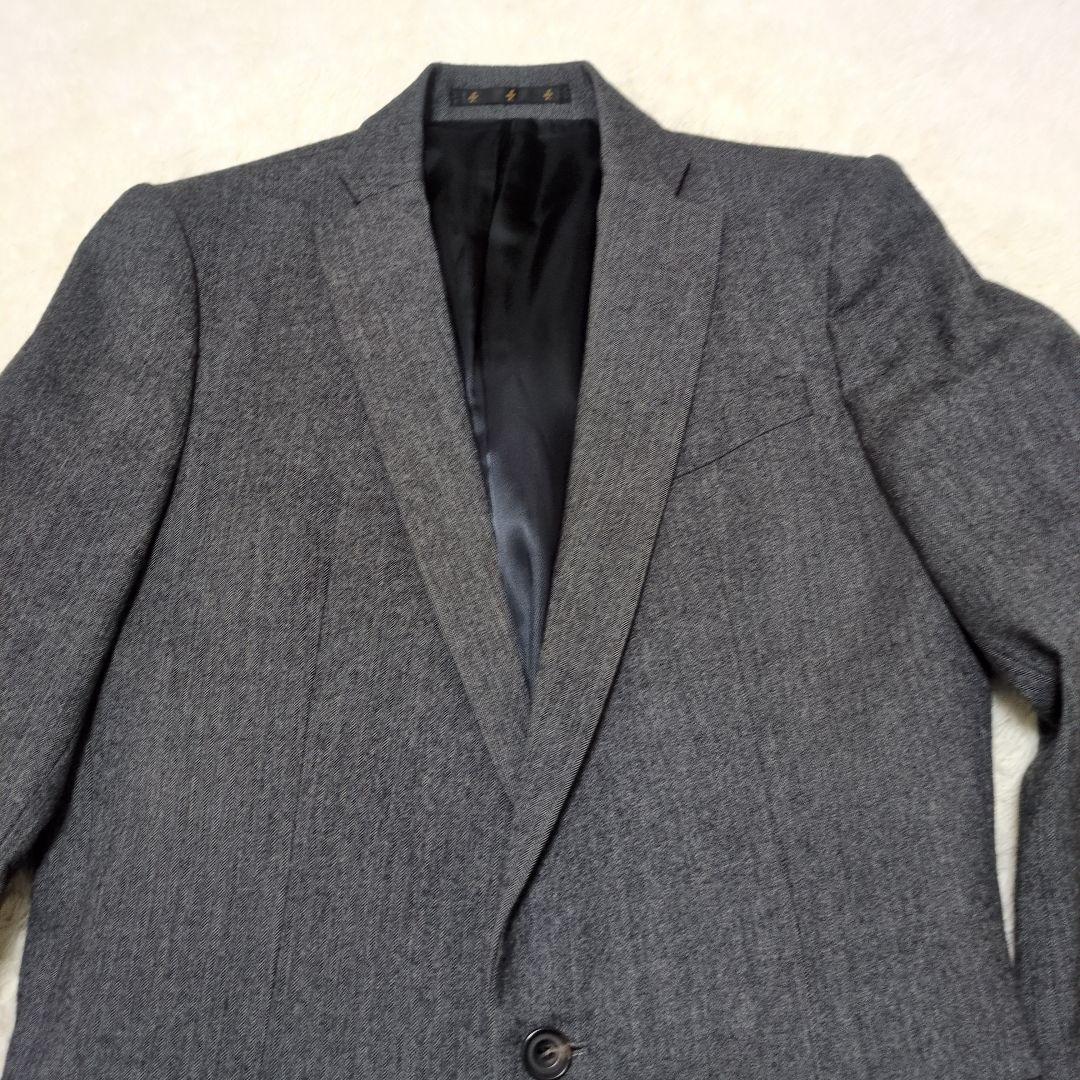 ato　アトウ　ヘリンボーン　セットアップ　総裏　ウール　グレー　46 48