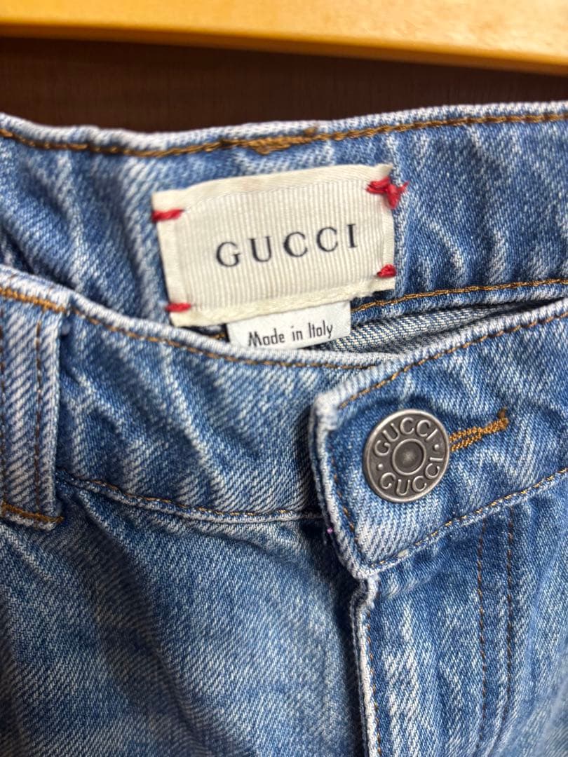 GUCCI 美品　キッズ　シェリーライン　サイドラインデニム　パンツ　140㎝