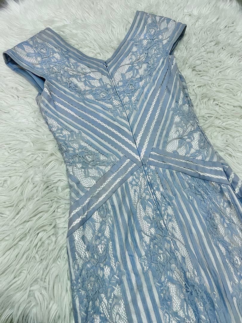 MMM【TADASHI SHOJI】ライトブルー レース ドレス