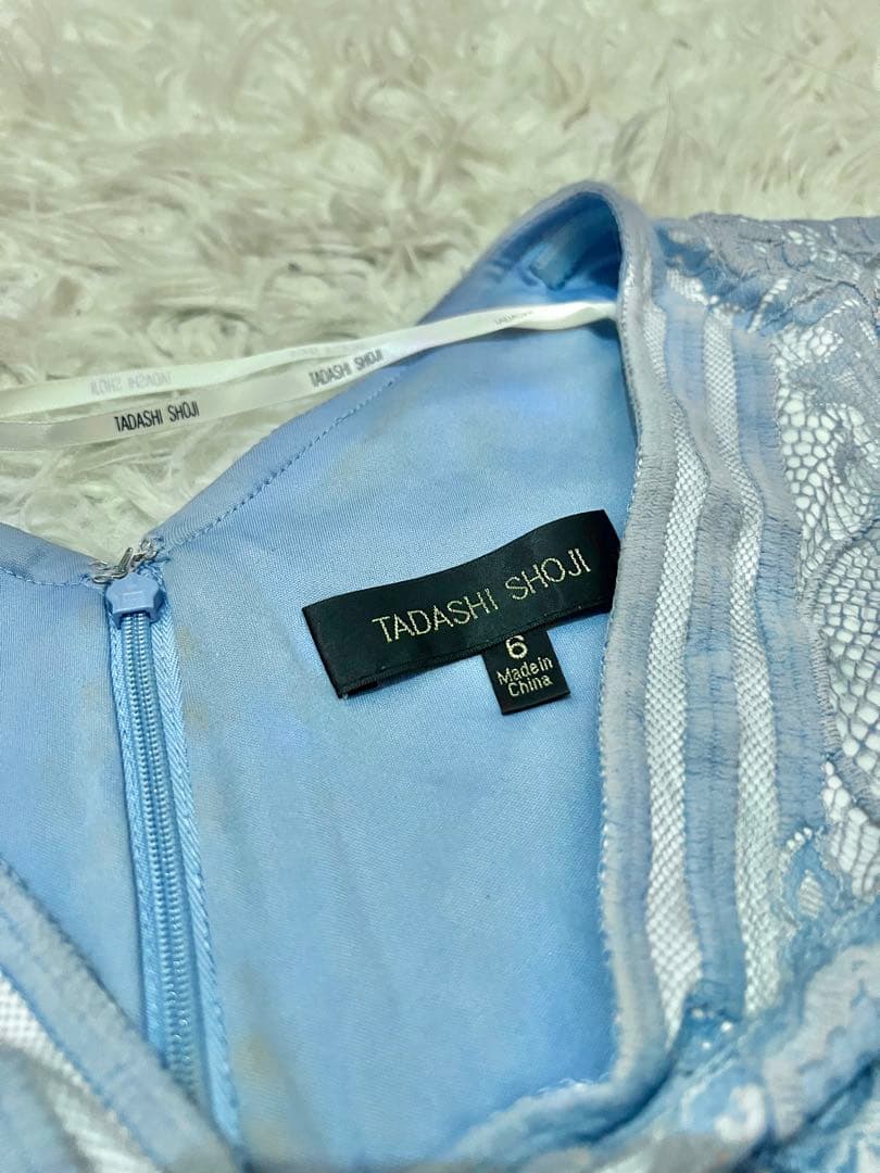 MMM【TADASHI SHOJI】ライトブルー レース ドレス