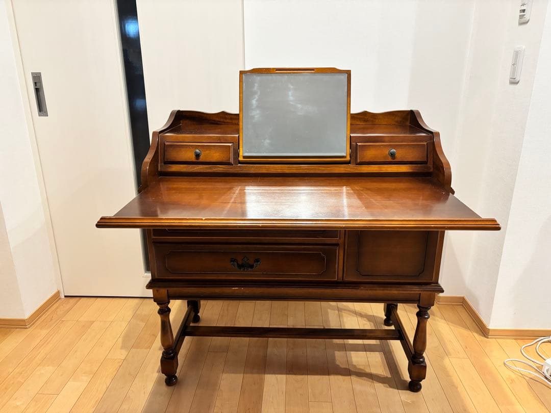 【希少】オールドカリモク　ライティング　デスク　チェスト　ドレッサー