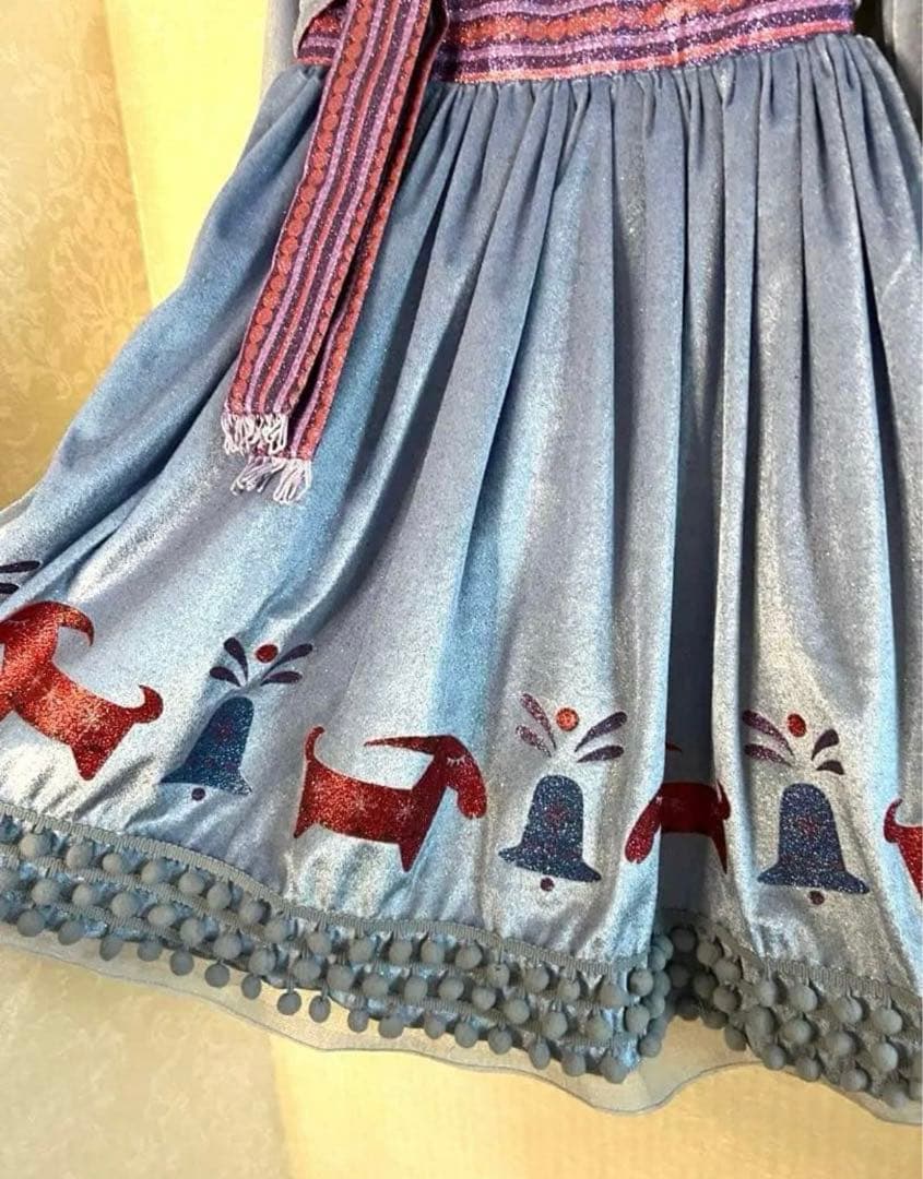 【アナ雪】希少　アナ　ドレス　ディズニー公式　110㎝　家族の思い出　クリスマス