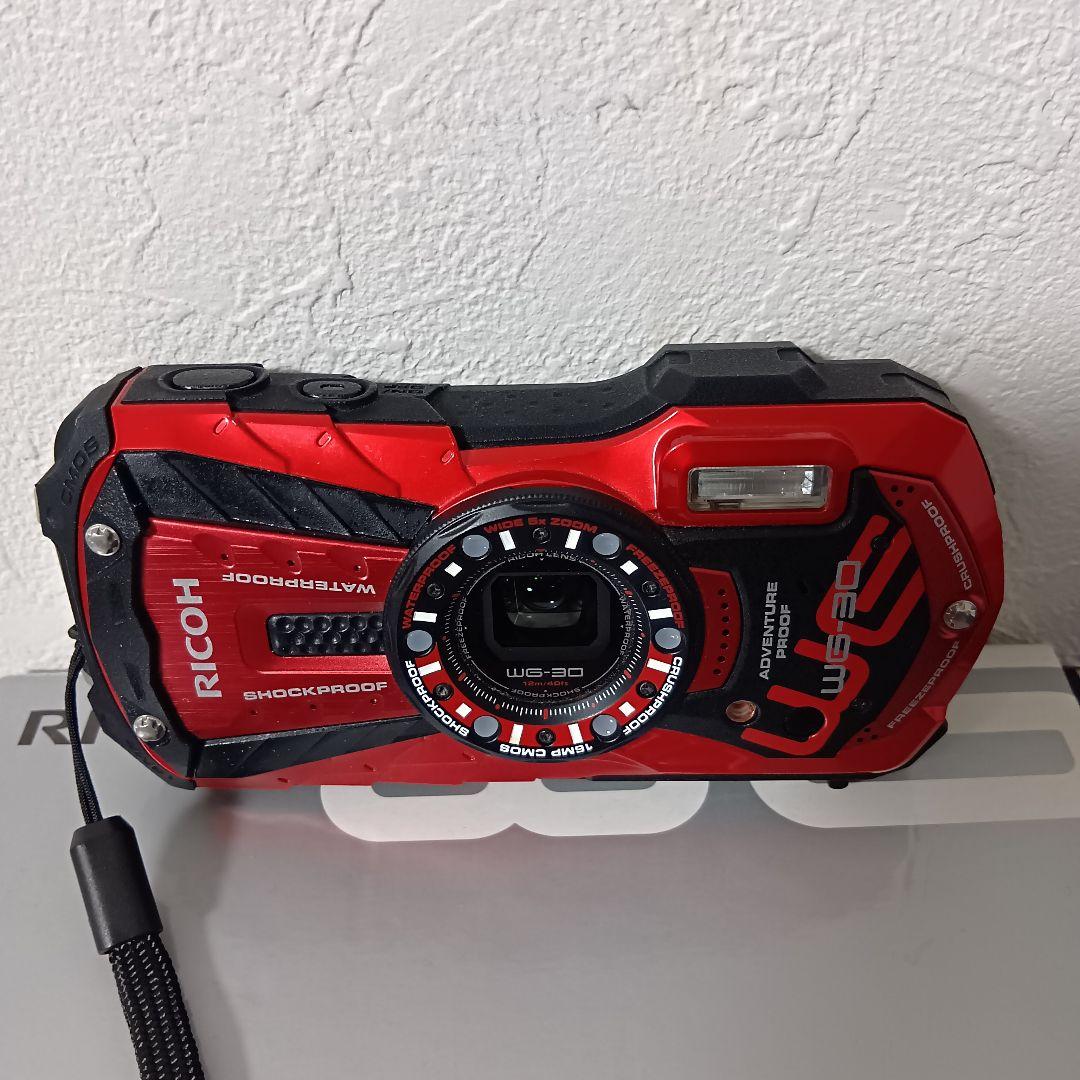 RICOH WG-30 RED 防水コンパクトデジタルカメラ