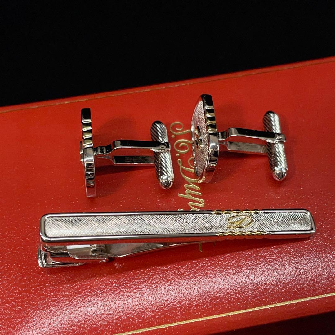 3704 デュポン シルバーカフス ネクタイピン SILVER925 箱付き
