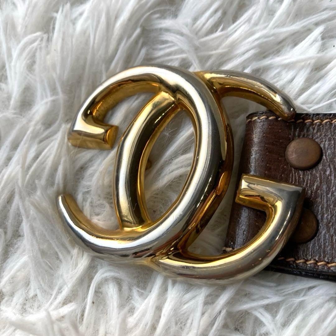 美品✨GUCCI グッチ インターロッキング ベルト ゴールド金具 レザー