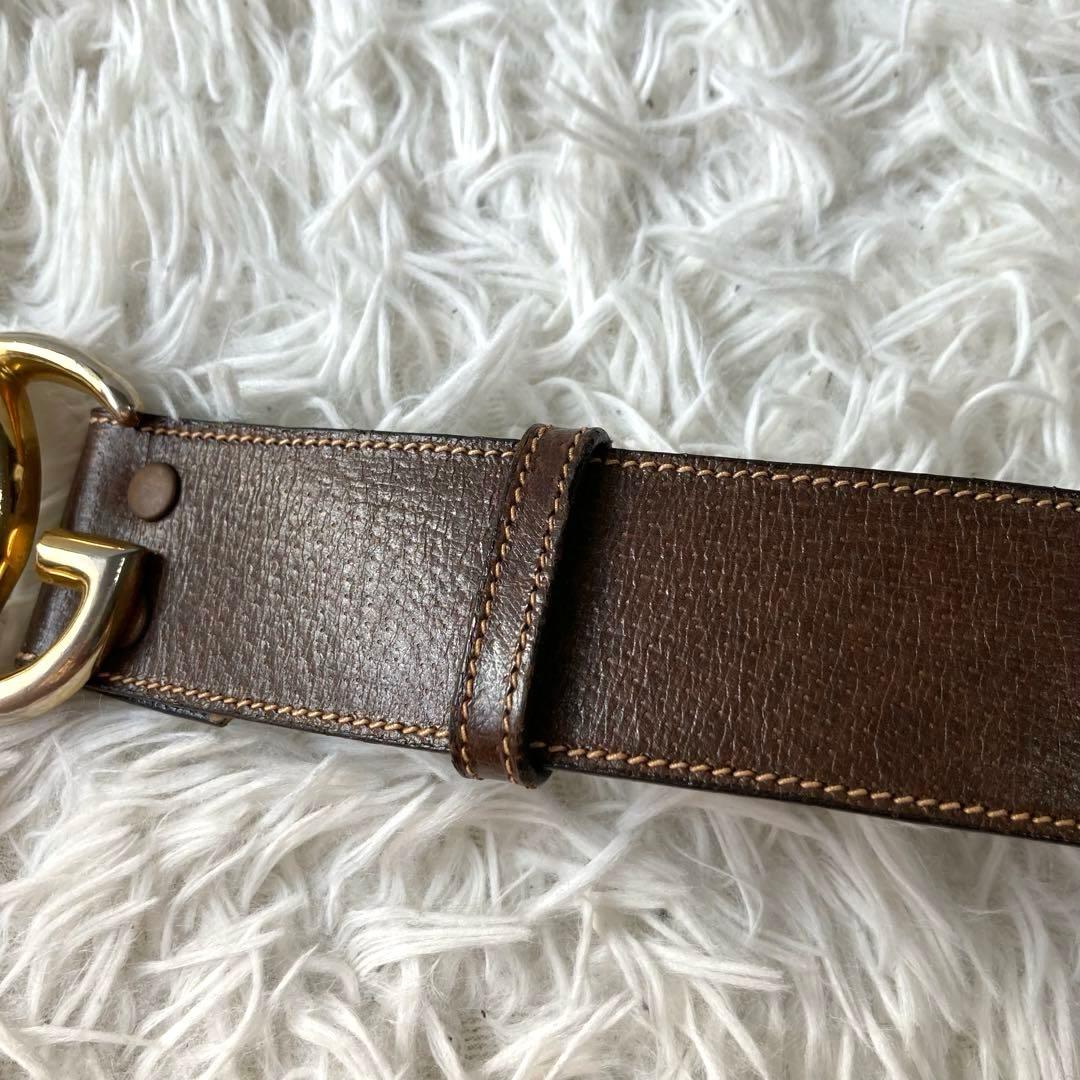 美品✨GUCCI グッチ インターロッキング ベルト ゴールド金具 レザー