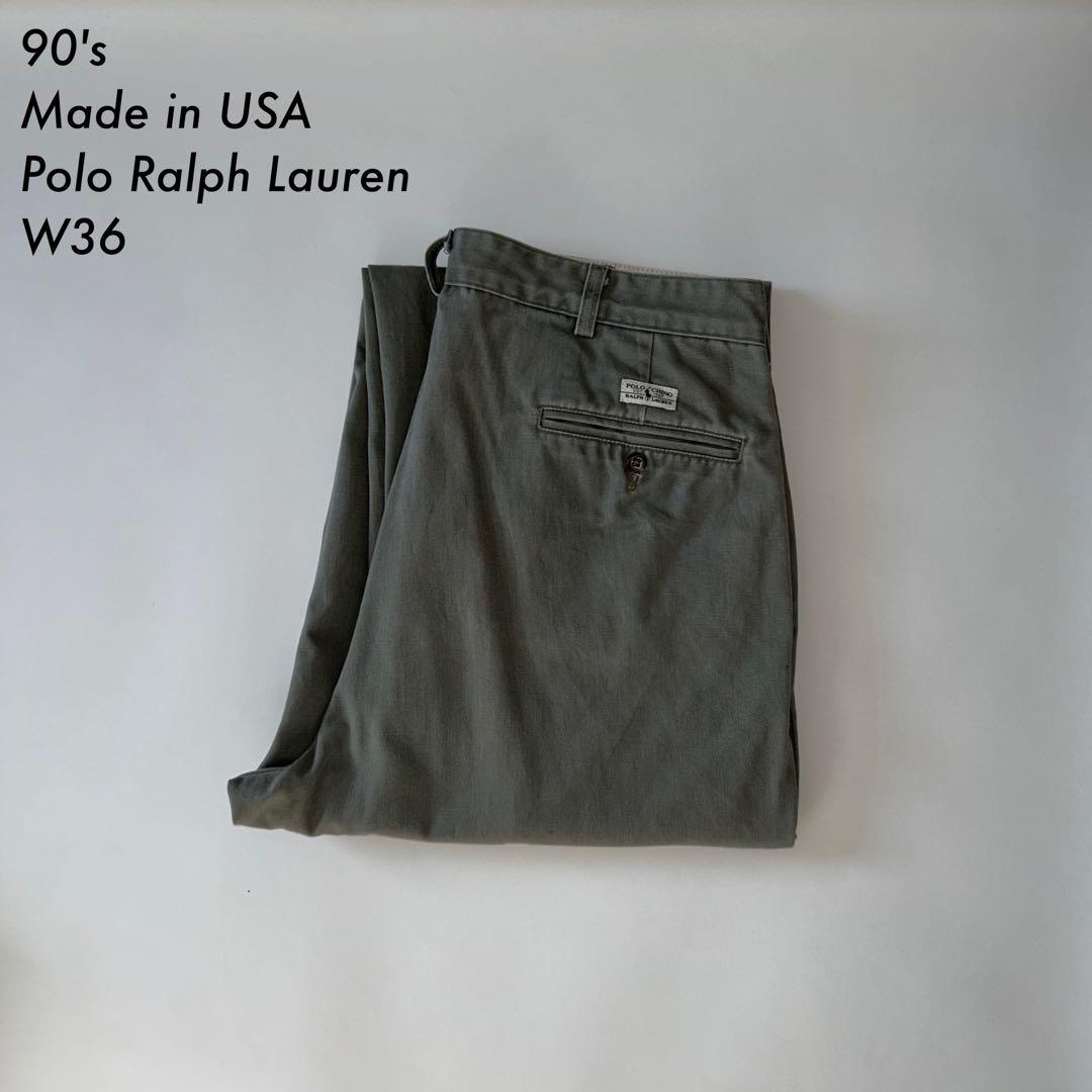 90s アメリカ製 ラルフローレン ポロチノRalphLauren anytee