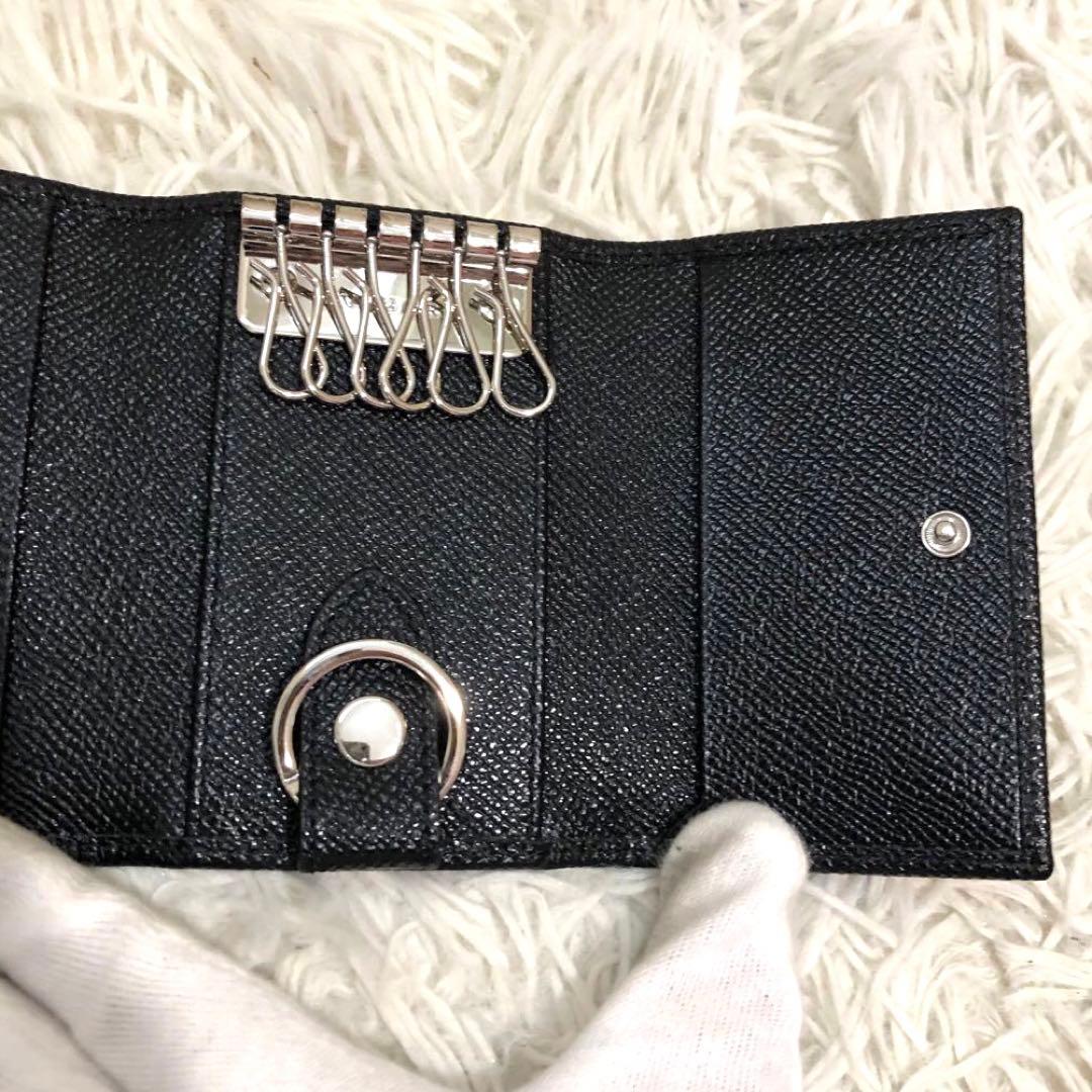 未使用✨ブルガリ レザー　6連キーケース　 キーリング付き　 ブラック