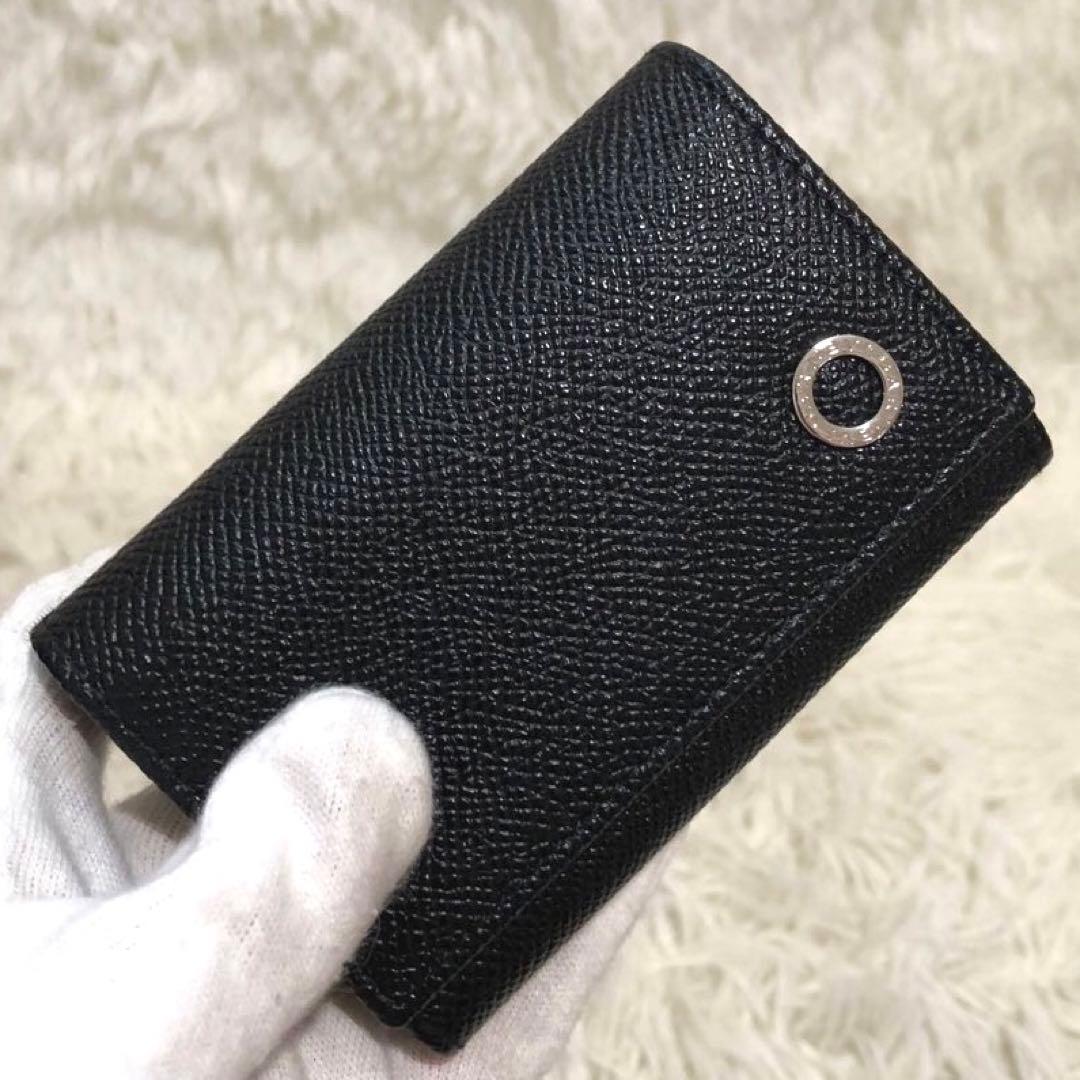 未使用✨ブルガリ レザー　6連キーケース　 キーリング付き　 ブラック