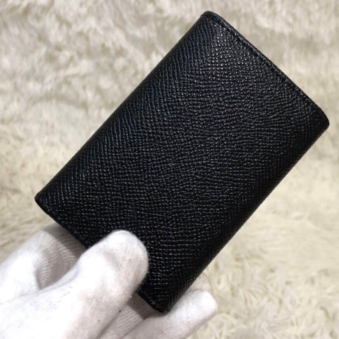 未使用✨ブルガリ レザー　6連キーケース　 キーリング付き　 ブラック