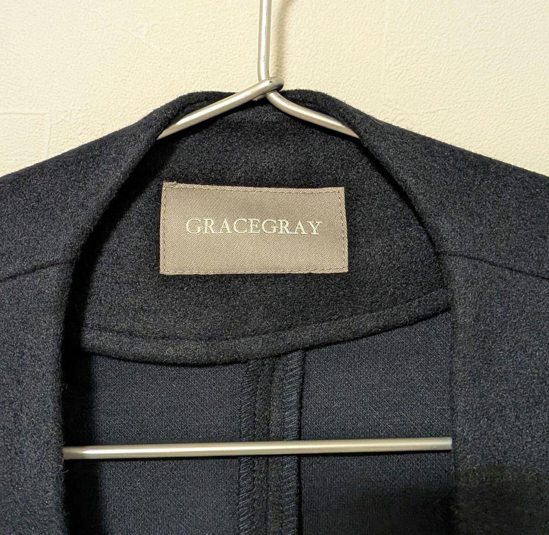 【限定セール】GRACEGRAY ロングベスト ジレ　ネイビー 新品未使用