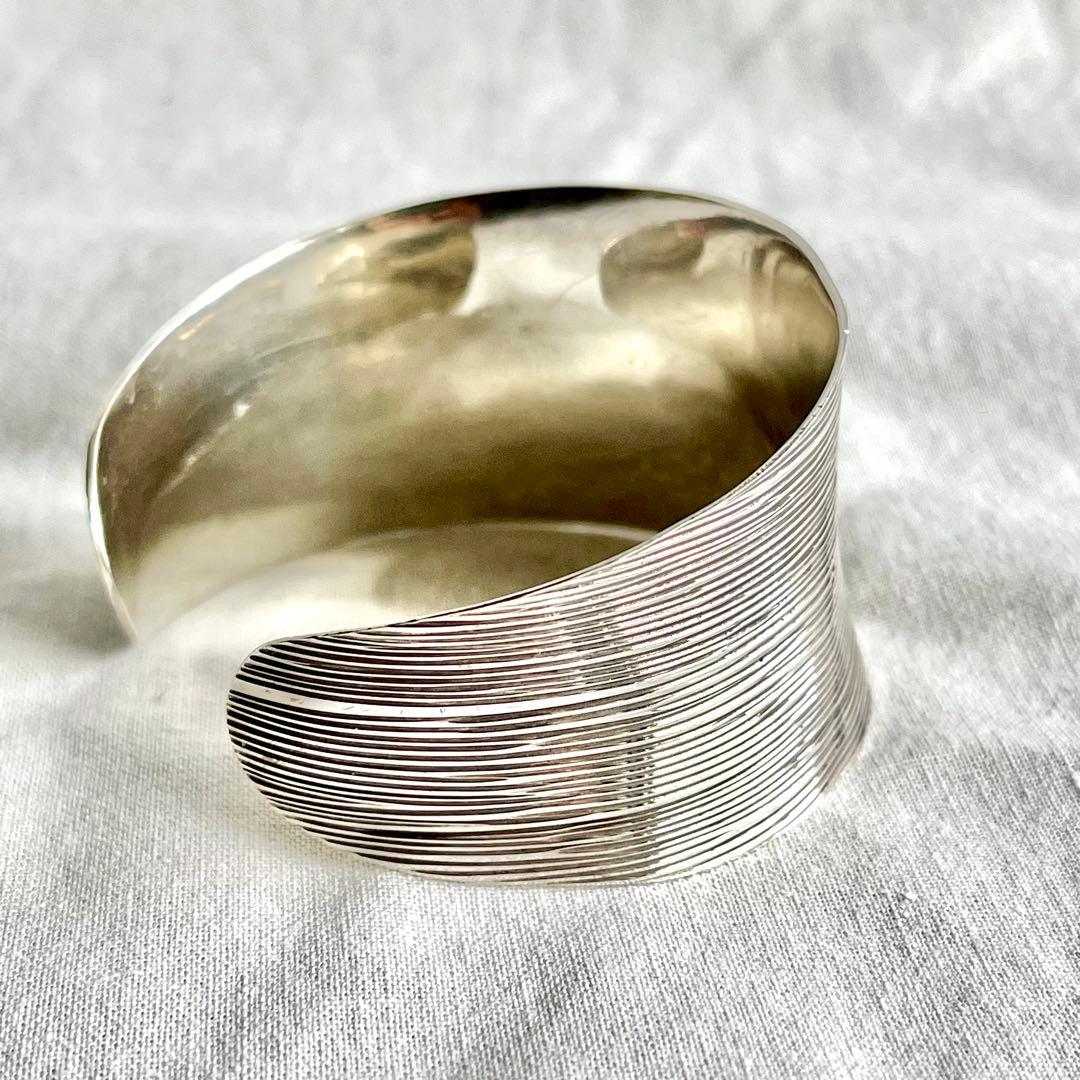 メキシカンジュエリー　ヴィンテージ　DDD バングル　ボーンカフMEXICO