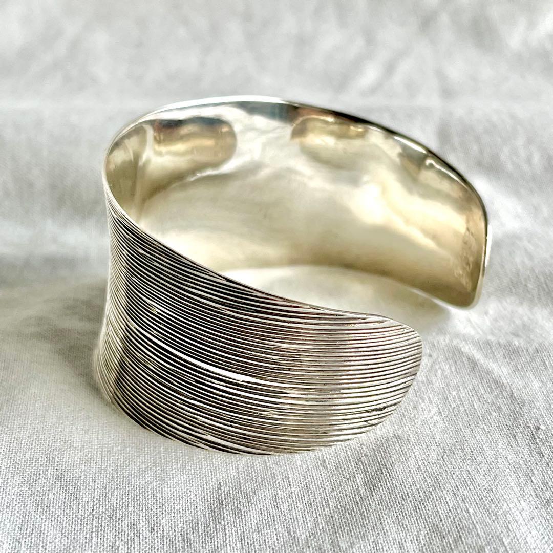 メキシカンジュエリー　ヴィンテージ　DDD バングル　ボーンカフMEXICO